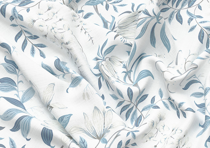 Laura Ashley Parterre, Off White/Seaspray - Twist&Fit Roman Blind - Image 4